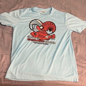 Light Blue Virginia Beach Graphic T-Shirt